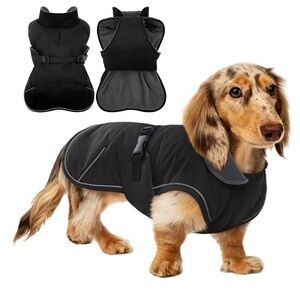 Black Dog Winter Dachshund Coat Medium (A274)